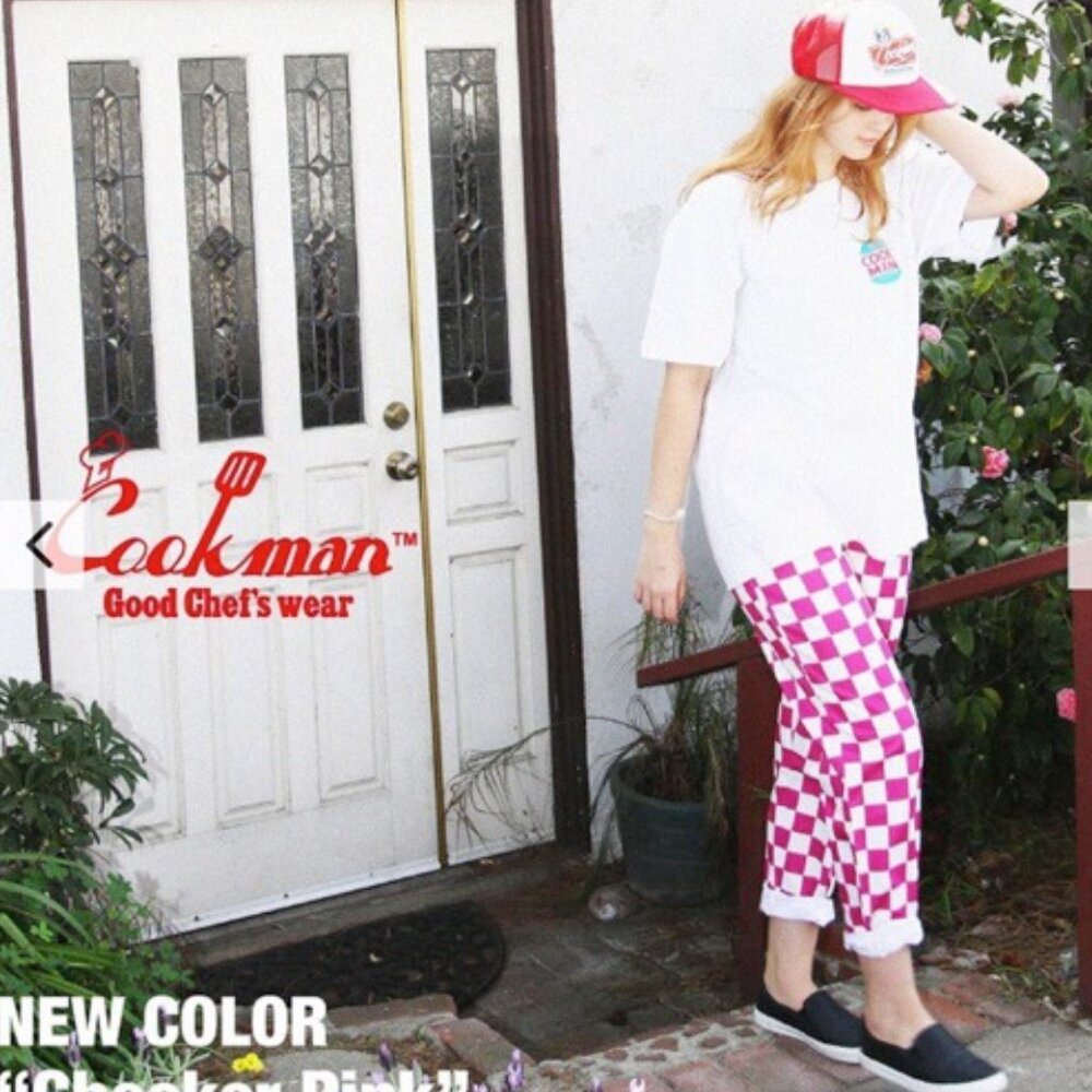 Cookman Pink Checkered Chef Pants